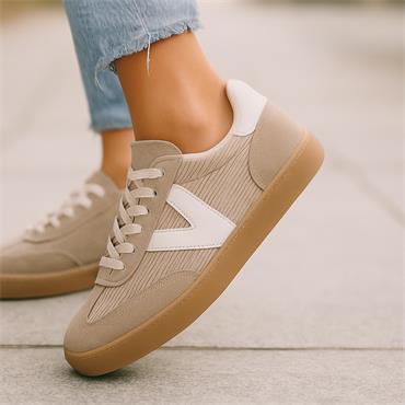Victoria Berlin Corduroy Gumsole Trainer - Taupe